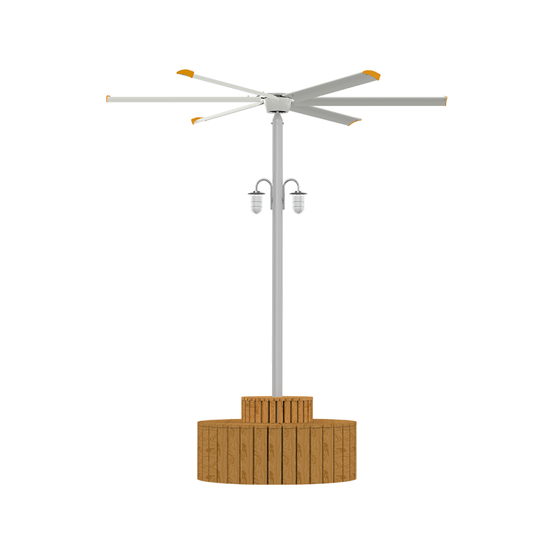 12-foot 360-degree rotating pole base industrial vertical fan