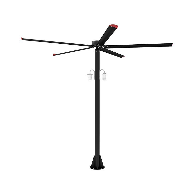 Large vertical HVLS floor-standing ventilation fan