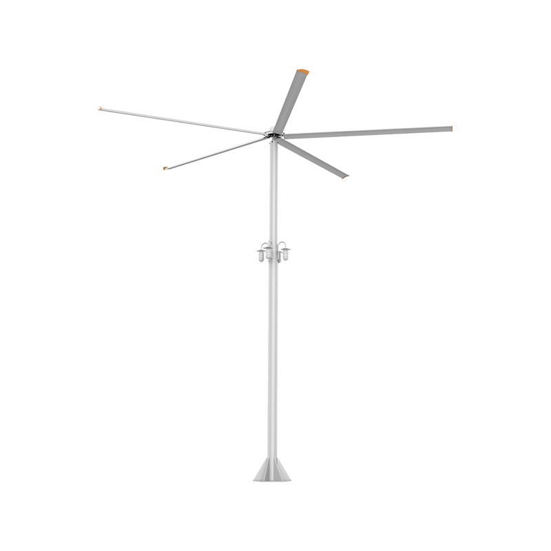 Large vertical HVLS floor-standing ventilation fan