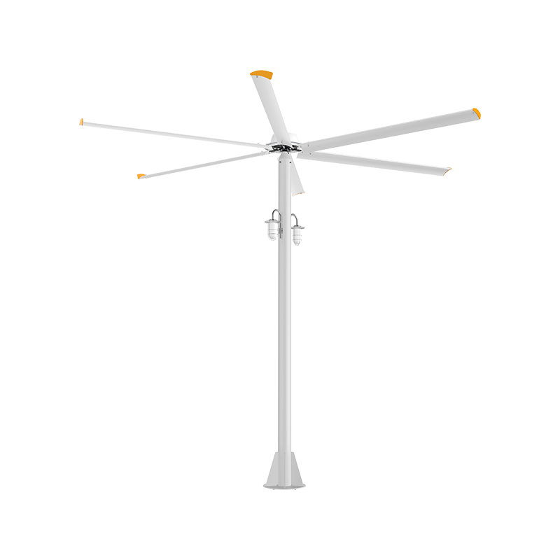 12-foot 360-degree rotating pole base industrial vertical fan