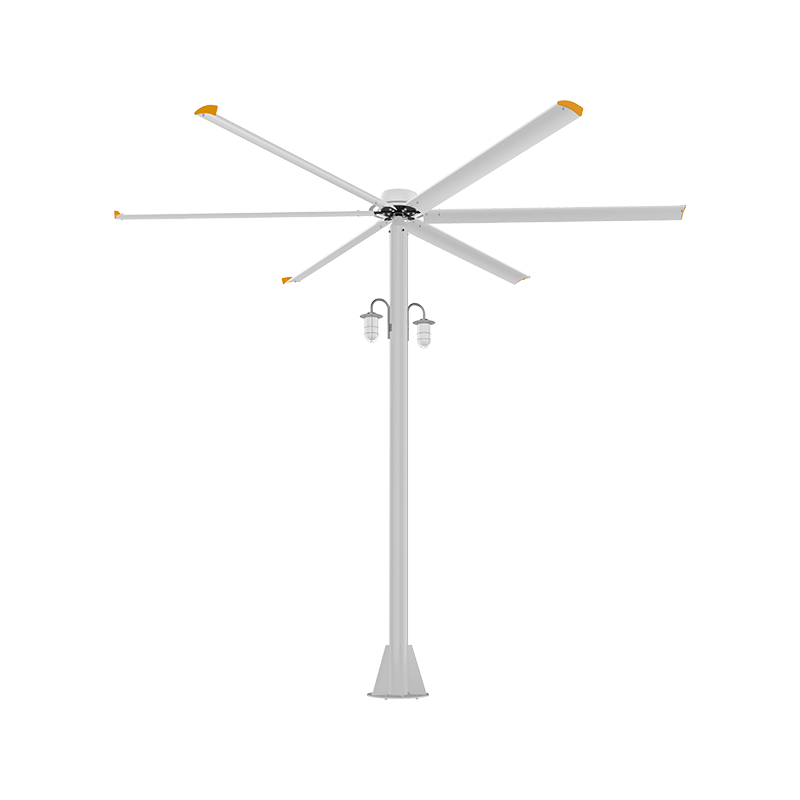 12-foot 360-degree rotating pole base industrial vertical fan