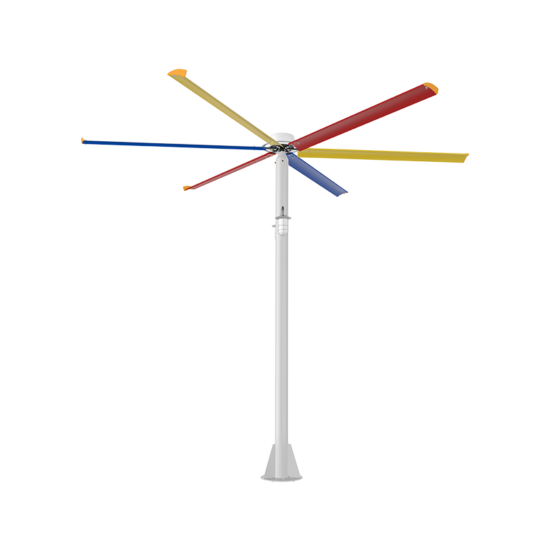 12-foot 360-degree rotating pole base industrial vertical fan