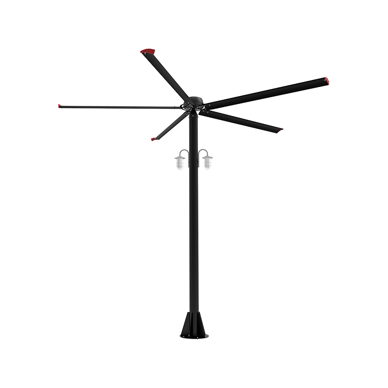Large vertical HVLS floor-standing ventilation fan